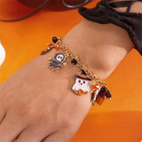 18K Gold-Plated Halloween Charm Bracelet - Trendsi - Flyclothing LLC