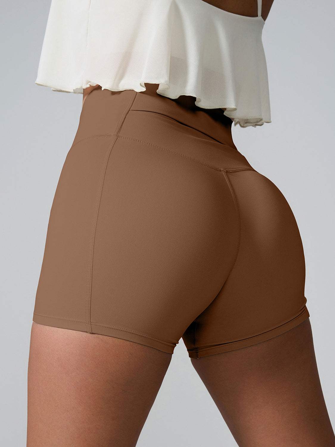High Waist Active Shorts - Trendsi - Flyclothing LLC