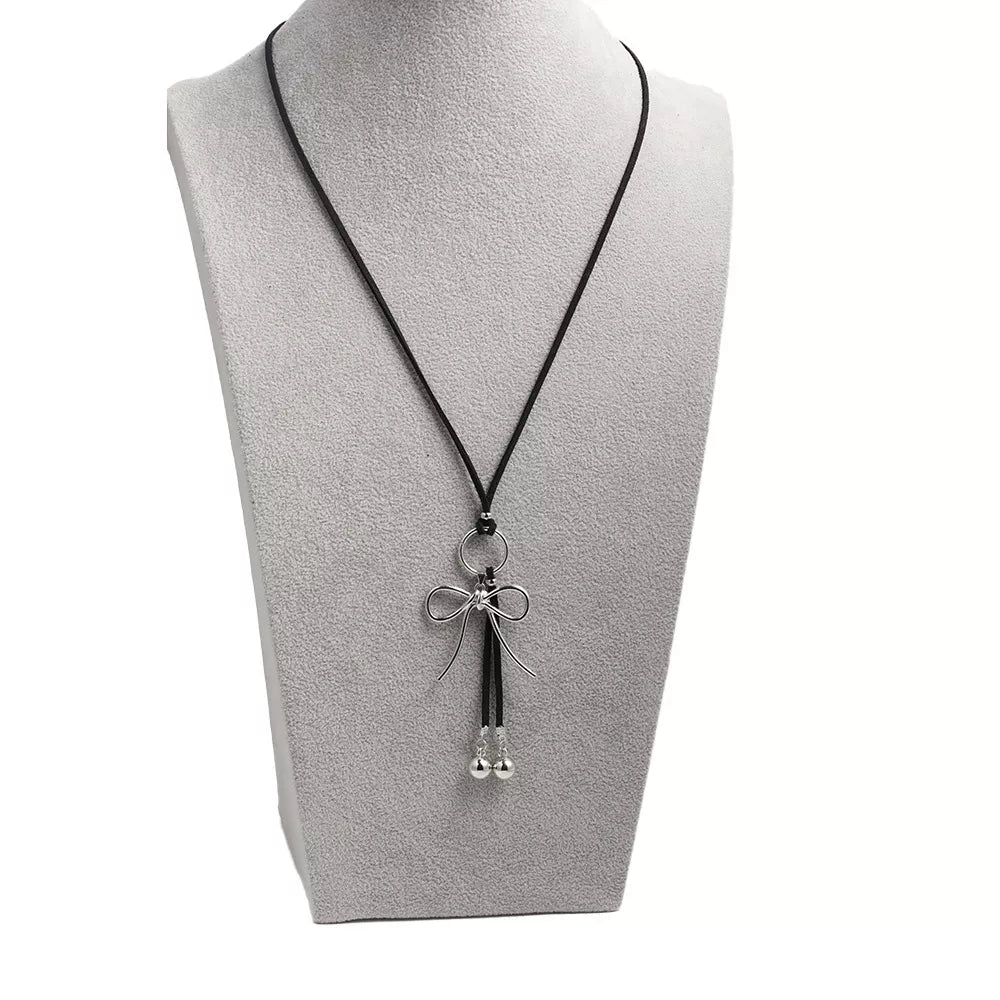 Elegant Bow Pendant Necklace - Trendsi - Flyclothing LLC