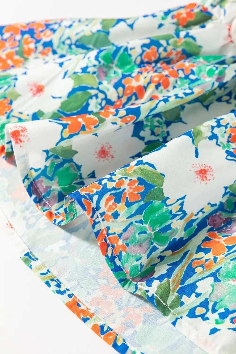 Floral Print Bow Applique Slit Sleeveless Peplum Blouse - Trendsi - Flyclothing LLC