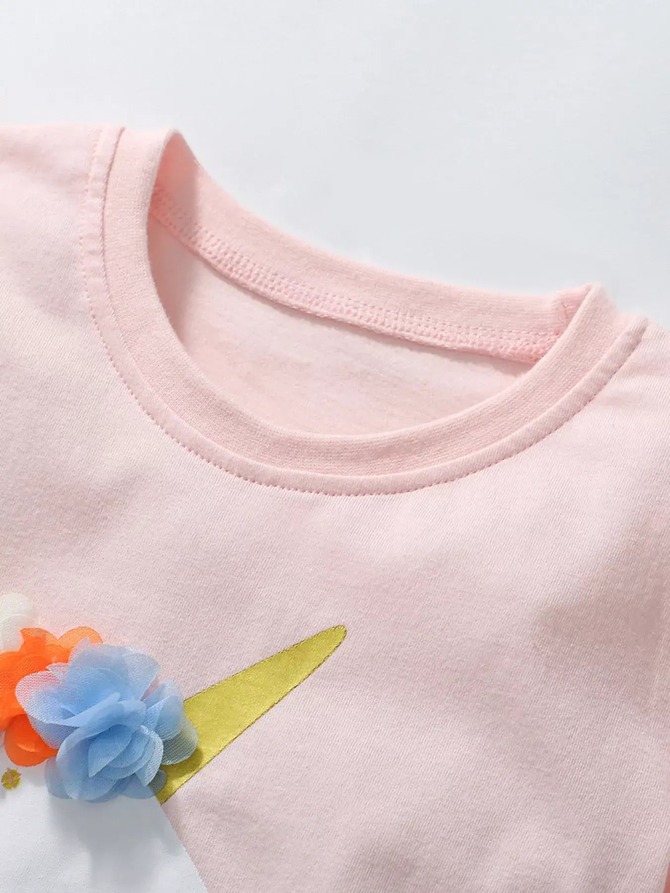 Children's Unicorn Graphic Round Neck T-Shirt - Trendsi - Flyclothing LLC