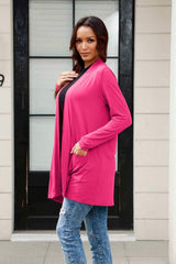 Basic Bae Full Size Open Front Long Sleeve Cardigan with Pockets - ShopBasicbae - Flyclothing LLC