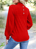 Full Size Mock Neck Long Sleeve T-Shirt - Trendsi