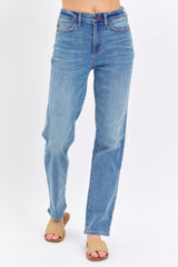 Judy Blue Full Size High Waist Straight Jeans - Trendsi