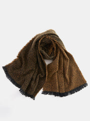 Raw Hem Heathered Polyester Scarf - Trendsi