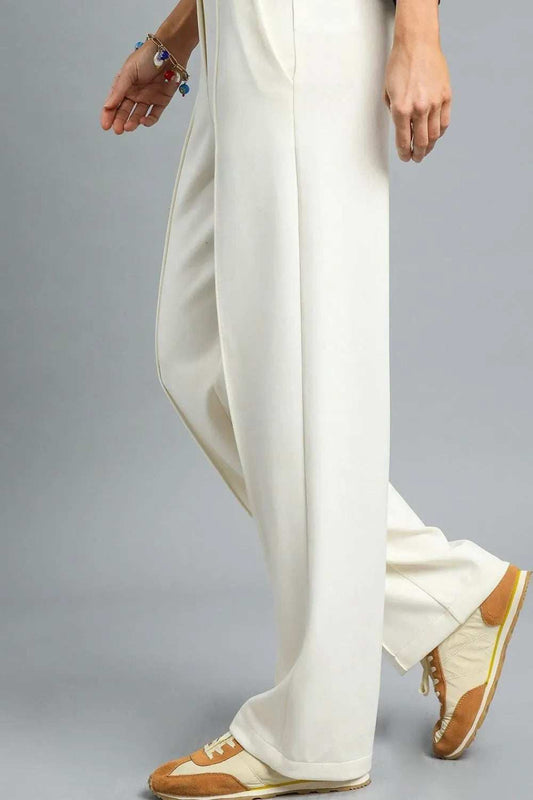 Umgee High Waisted Wide Leg Pants - Trendsi - Flyclothing LLC