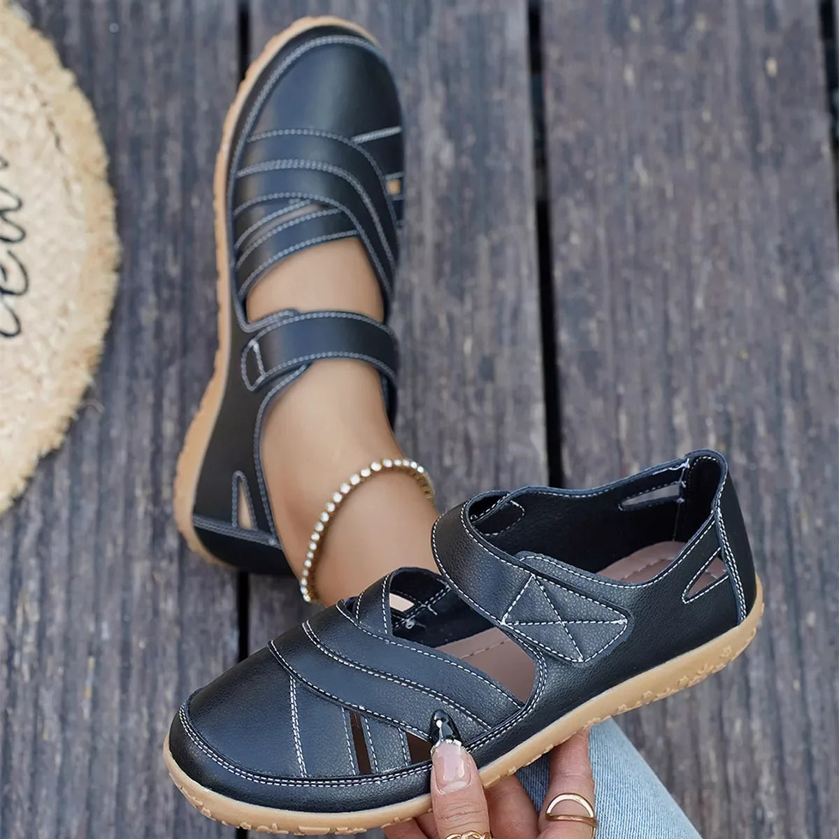 Casual Velcro Slip-Ons - Trendsi - Flyclothing LLC