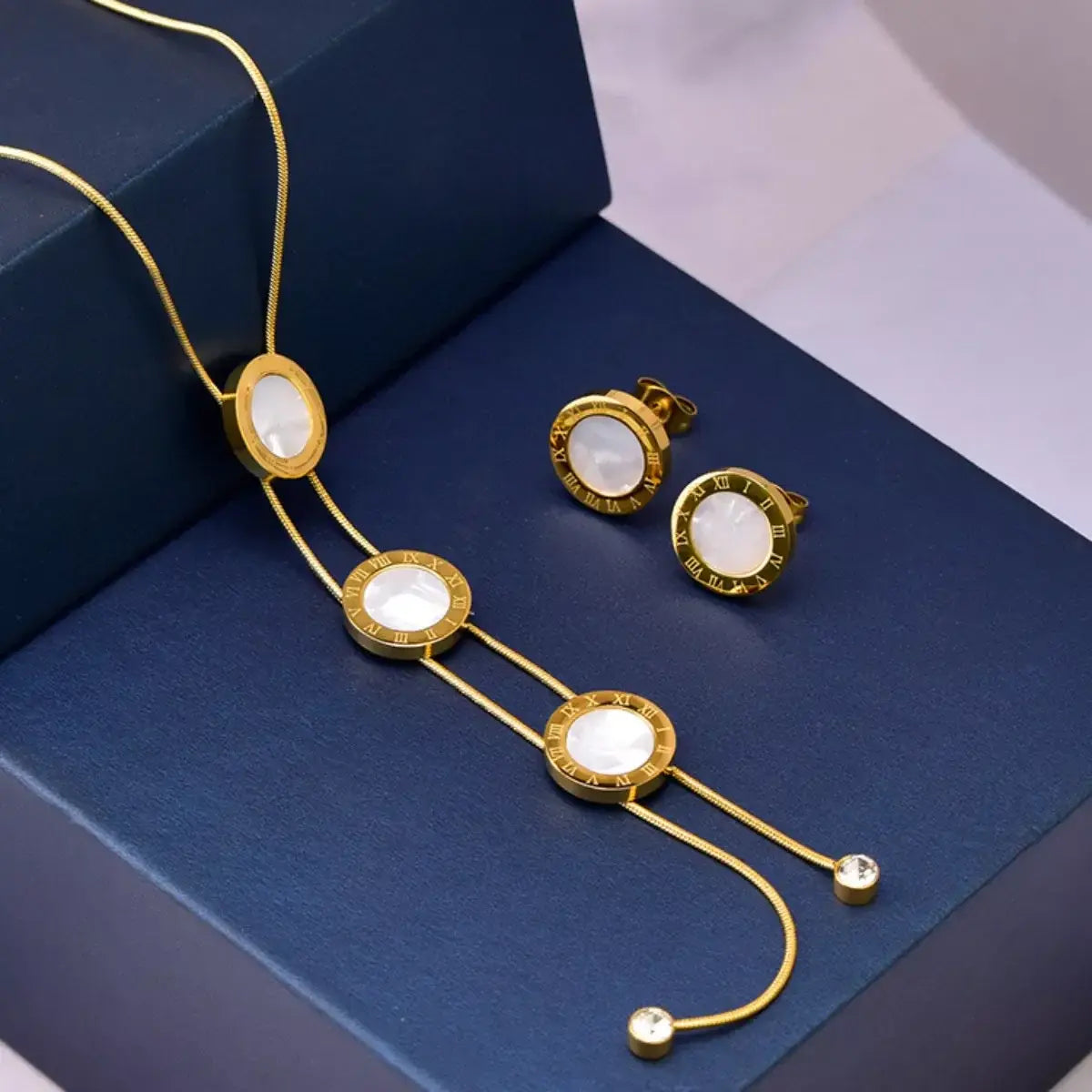 18K Gold-Plated Shell Jewelry Set - Trendsi - Flyclothing LLC