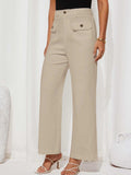 High Waist Wide Leg Pants - Trendsi - Flyclothing LLC