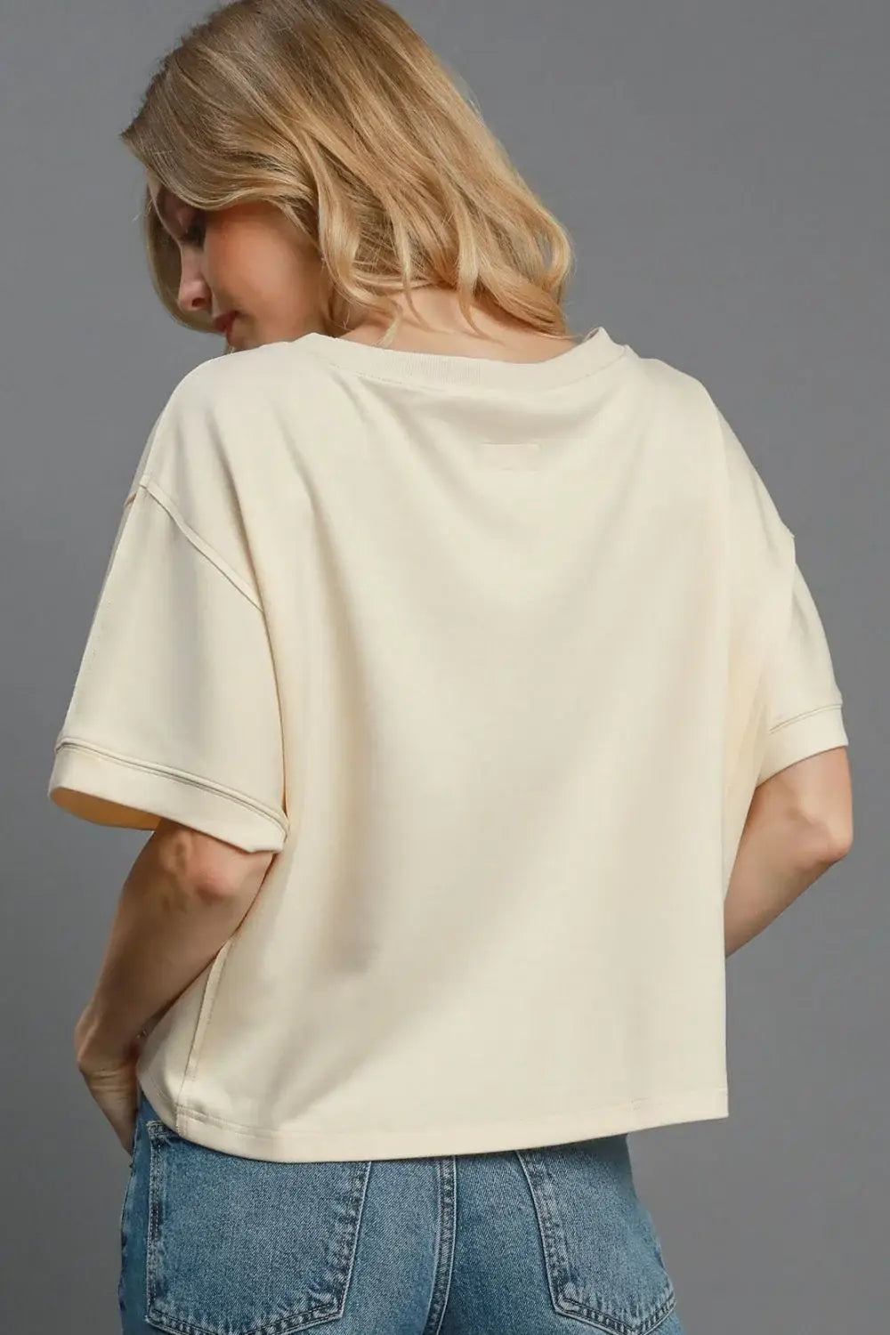 Umgee Full Size Lightweight Cropped Sweatshirt Plus Size - Trendsi - Flyclothing LLC