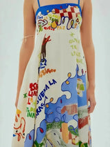 Printed Square Neck Cami Dress - Trendsi - Flyclothing LLC