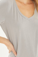 Love Tree V-Neck Short Sleeve T-Shirt - Trendsi