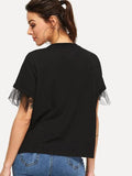 Round Neck Short Sleeve Top - Trendsi