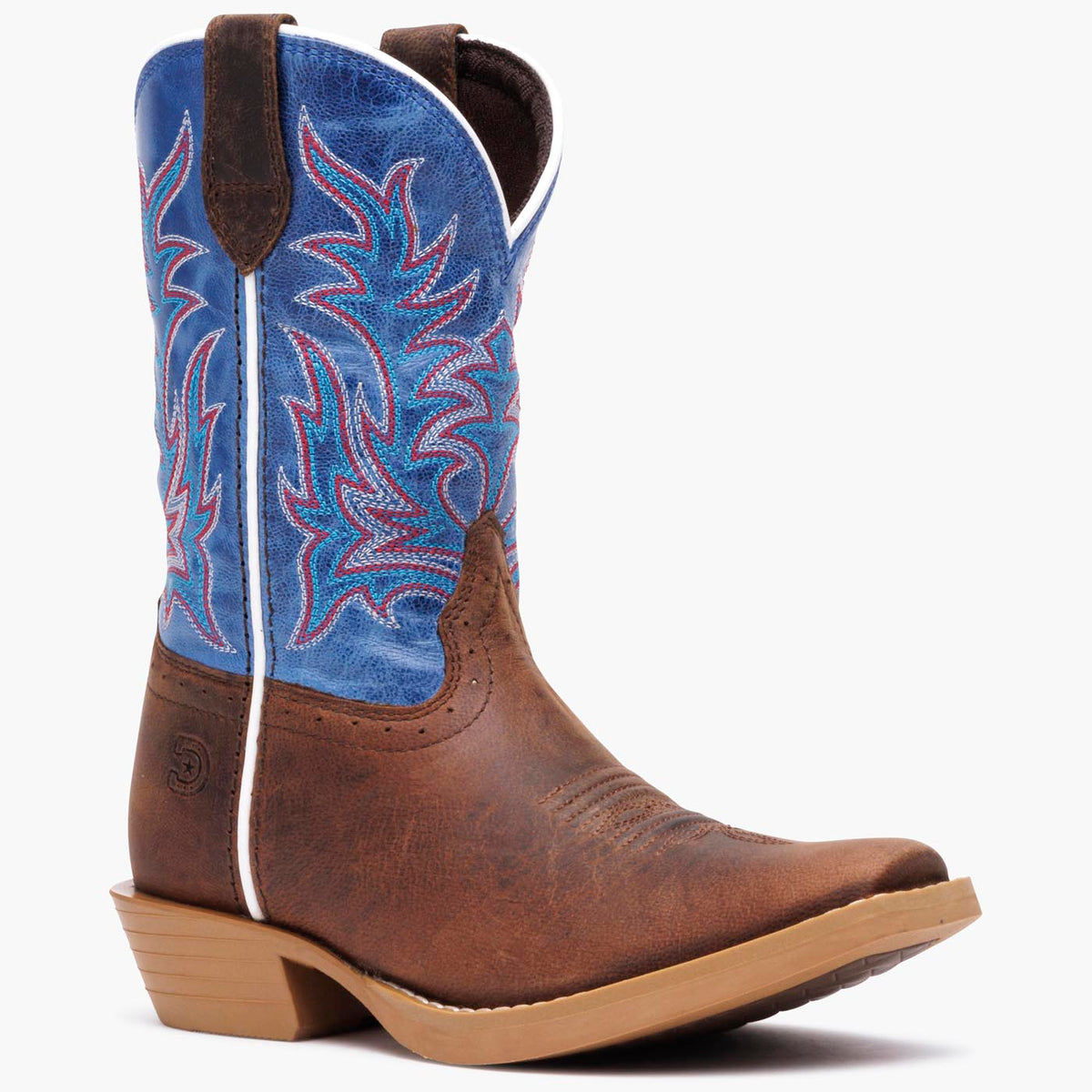 Durango Big Kids Shyloh Western Boot Driftwood / Lapis Blue