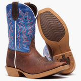 Durango Big Kids Shyloh Western Boot Driftwood / Lapis Blue