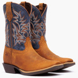 Durango Little Kids Shyloh Western Boot Wrangler Brown / Denim Blue