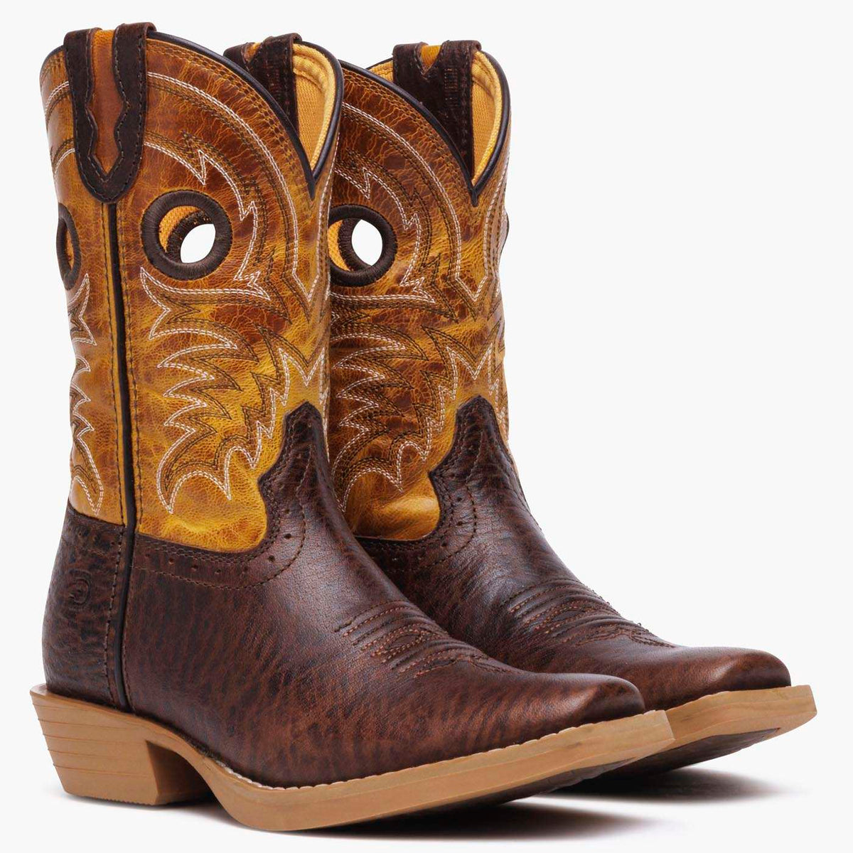 Durango Little Kids Shyloh Western Boot Molé Brown/Golden Maze