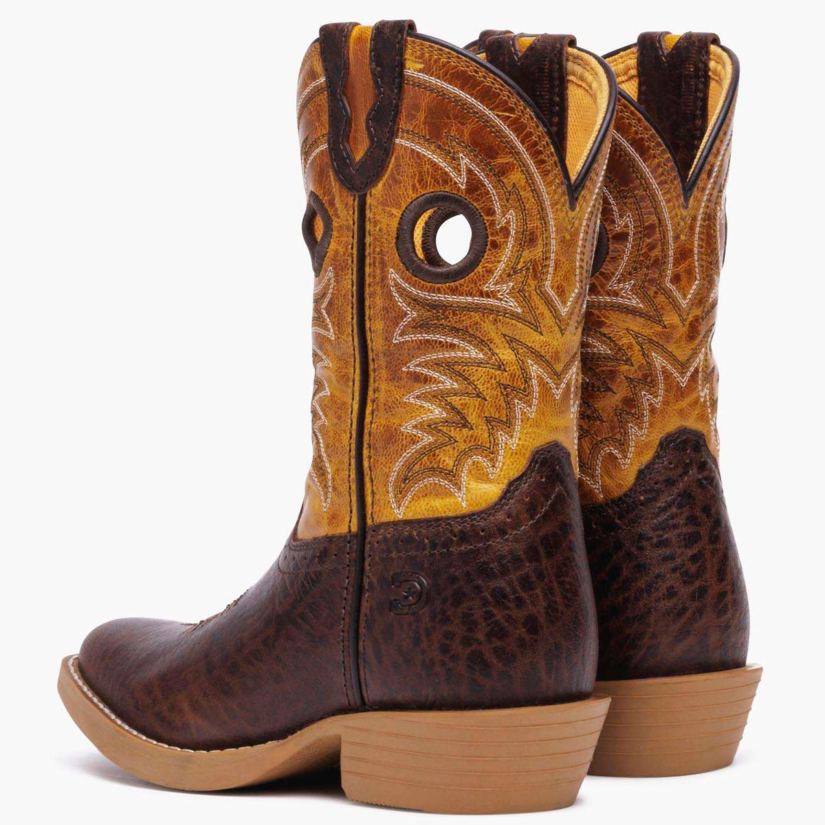 Durango Big Kids Shyloh Western Boot Molé Brown/Golden Maze