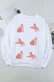 Leopard Round Neck Long Sleeve Sweatshirt - Trendsi - Flyclothing LLC