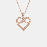Moissanite 925 Sterling Silver Heart Necklace - Trendsi - Flyclothing LLC