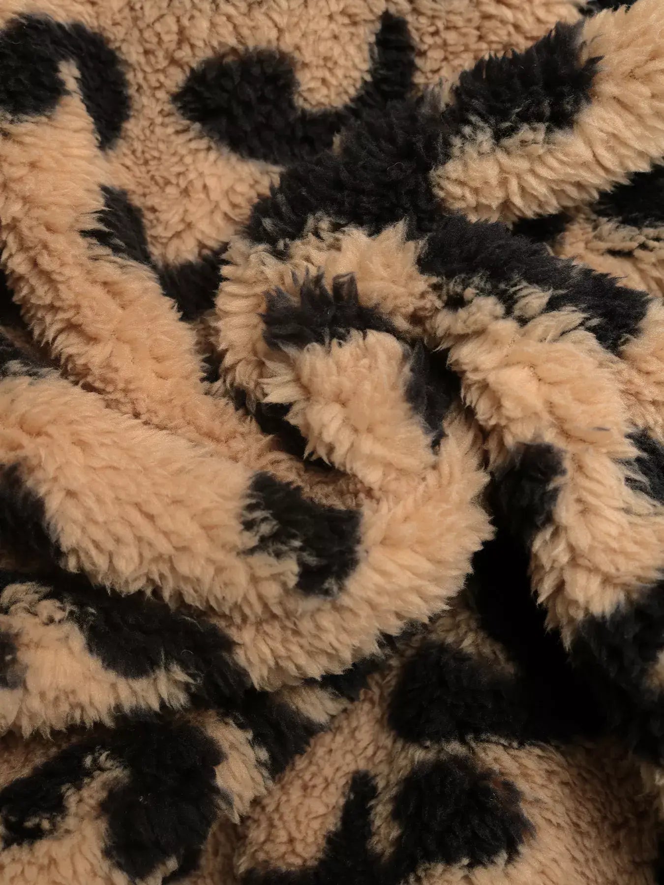 Leopard Zip Up Fleece Jacket - Trendsi - Flyclothing LLC