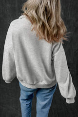 Half Zip Long Sleeve Sweatshirt - Trendsi - Flyclothing LLC