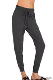 Zenana Drawstring Cotton Joggers with Pockets - Trendsi - Flyclothing LLC
