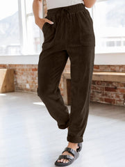 Drawstring Pants with Pockets - Trendsi
