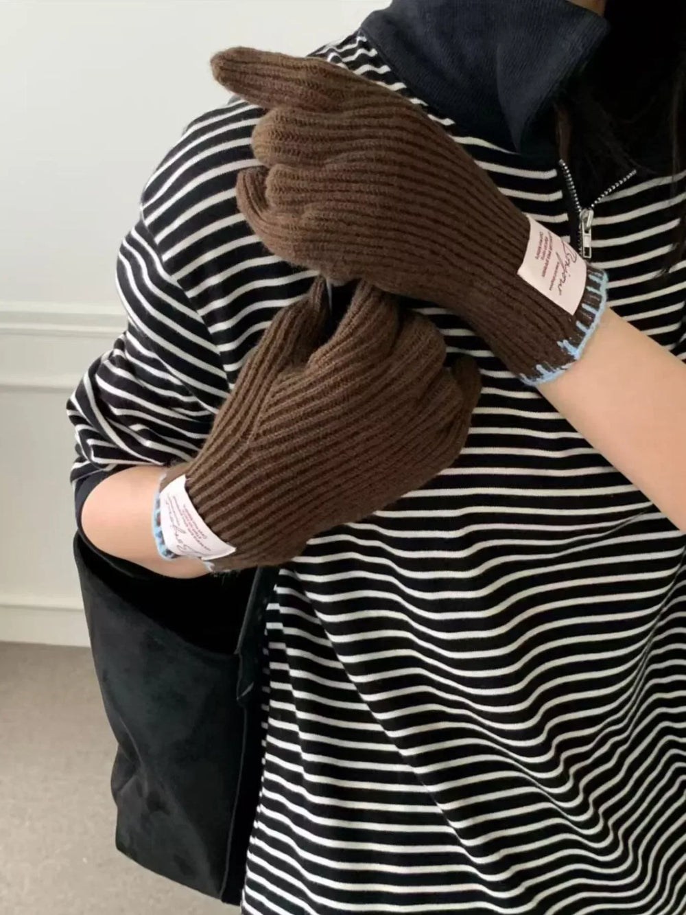 Ribbed Knit Gloves - Trendsi - Flyclothing LLC