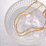 Stainless Steel Double-Layered Necklace - Trendsi - Flyclothing LLC