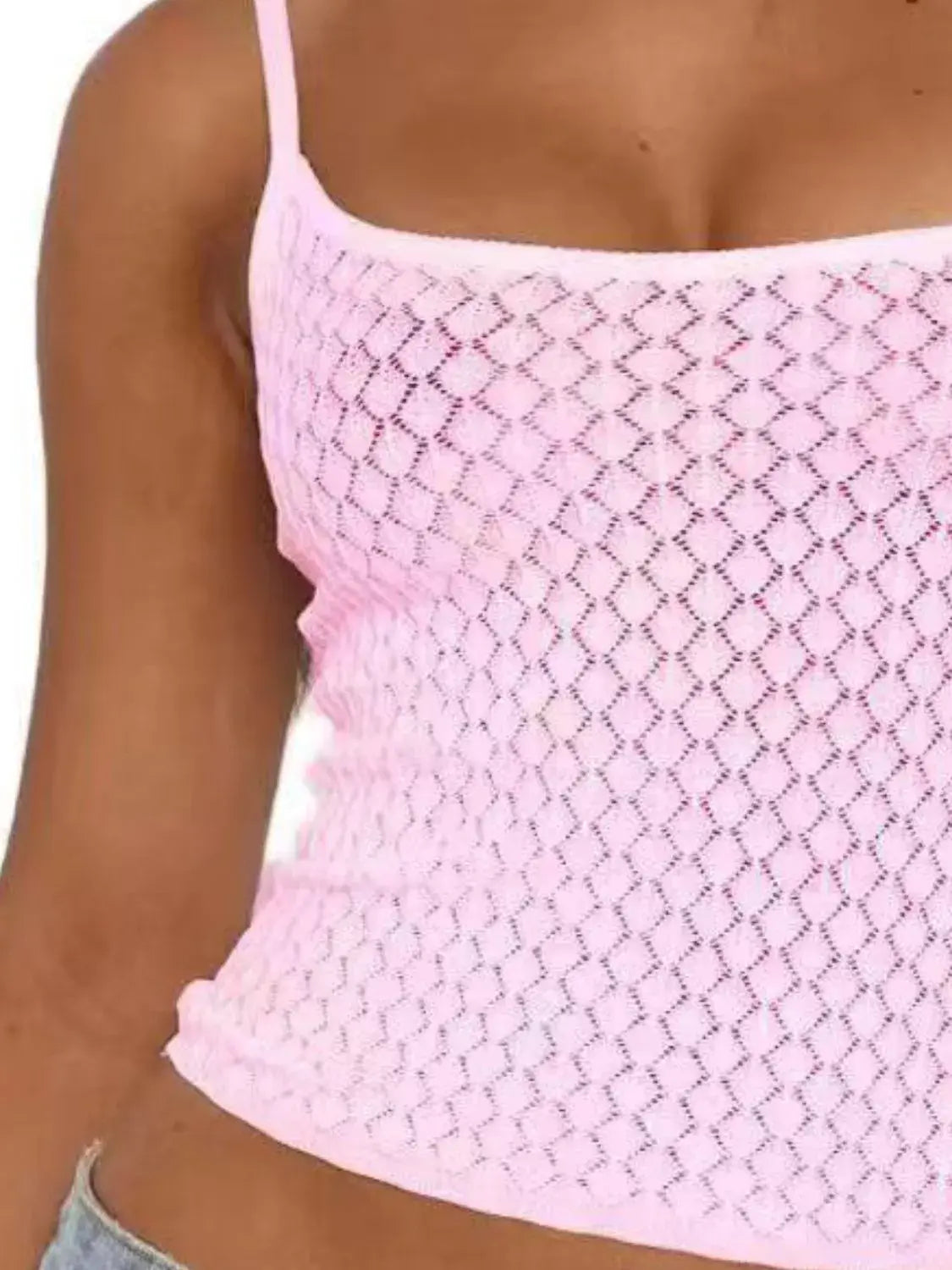 Lace Square Neck Cami - Trendsi - Flyclothing LLC
