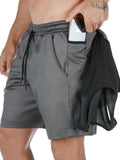 Men's Drawstring Active Shorts with Pockets - Trendsi