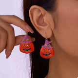 Halloween Pumpkin Dangle Earrings - Trendsi - Flyclothing LLC
