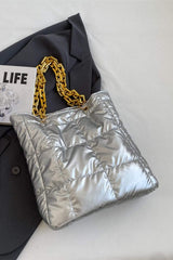 Bubble Texture Chain Handbag - Trendsi - Flyclothing LLC