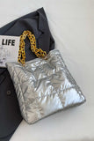 Bubble Texture Chain Handbag - Trendsi - Flyclothing LLC