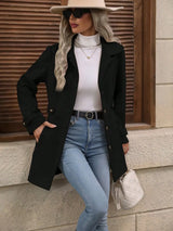 Button Up Long Sleeve Coat - Trendsi - Flyclothing LLC