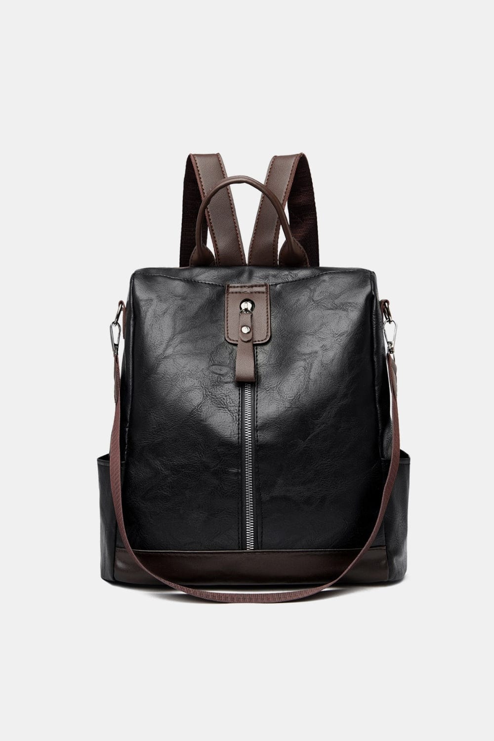 PU Leather Large Backpack Bag - Trendsi