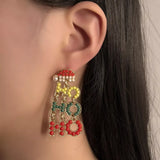 HO HO HO Christmas Drop Earrings - Trendsi - Flyclothing LLC