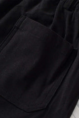 Half Elastic Waist Straight Pants - Trendsi - Flyclothing LLC