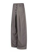 Men's Asymmetrical Button Wide-Leg Pants - Trendsi - Flyclothing LLC