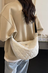 Quilted Adjustable Strap Crossbody Bag - Trendsi