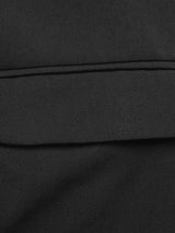 Striped Collar Long Sleeve Fake Two-Piece Blazer - Trendsi - Flyclothing LLC