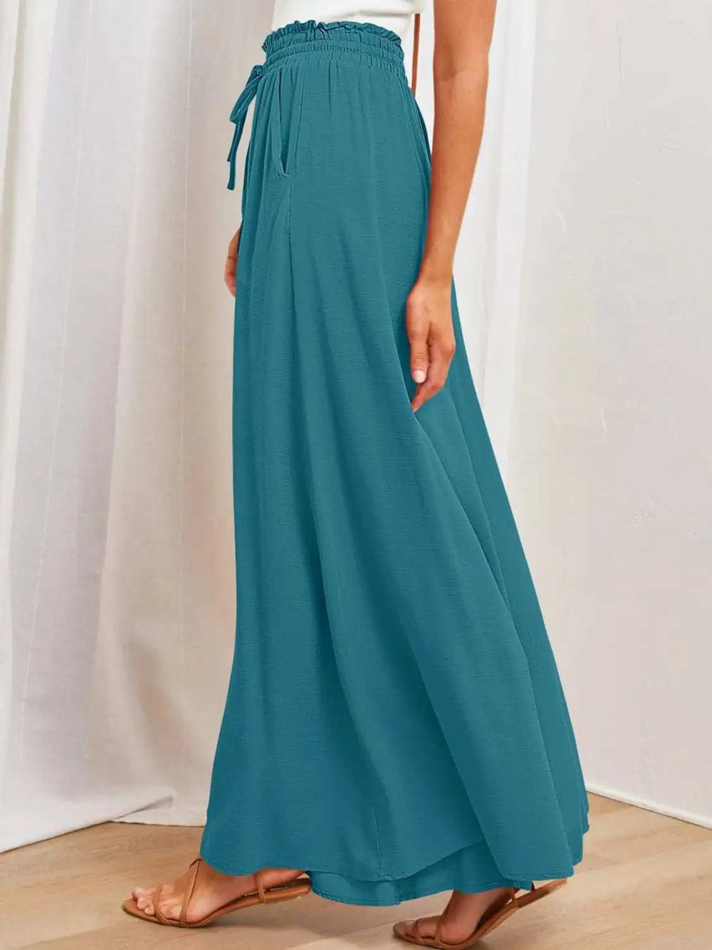 Wide Leg Pants with Pockets - Trendsi - Flyclothing LLC