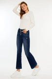Kancan Mid Rise Button Fly Flare Jeans - Trendsi