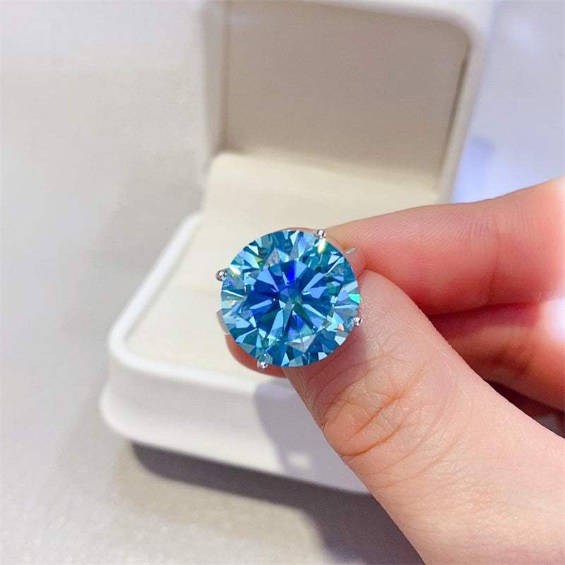 5 Carat Moissanite 925 Sterling Silver Ring - Trendsi - Flyclothing LLC