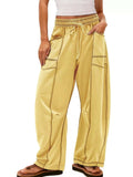 Drawstring Wide Leg Pants - Trendsi - Flyclothing LLC