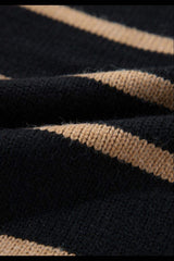 Striped Button Down Long Sleeve Cardigan - Trendsi - Flyclothing LLC