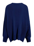 Round Neck Long Sleeve Sweater - Trendsi