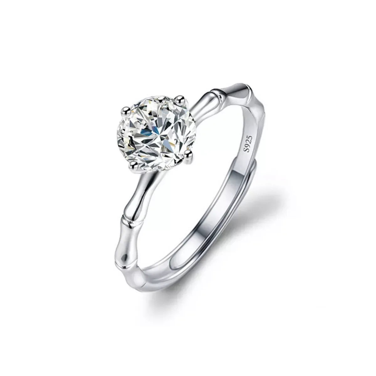 1 Carat Moissanite Minimalist Ring - Trendsi - Flyclothing LLC