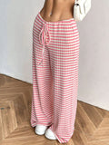 Tied Striped Wide Leg Pants - Trendsi